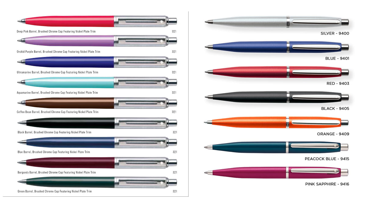 các khuôn bút bi theo đúng màu mực